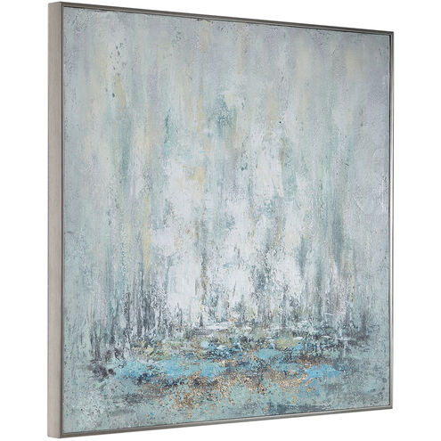 Ghost Ship 37 X 37 inch Hand Painted Canvas, Abstract Art