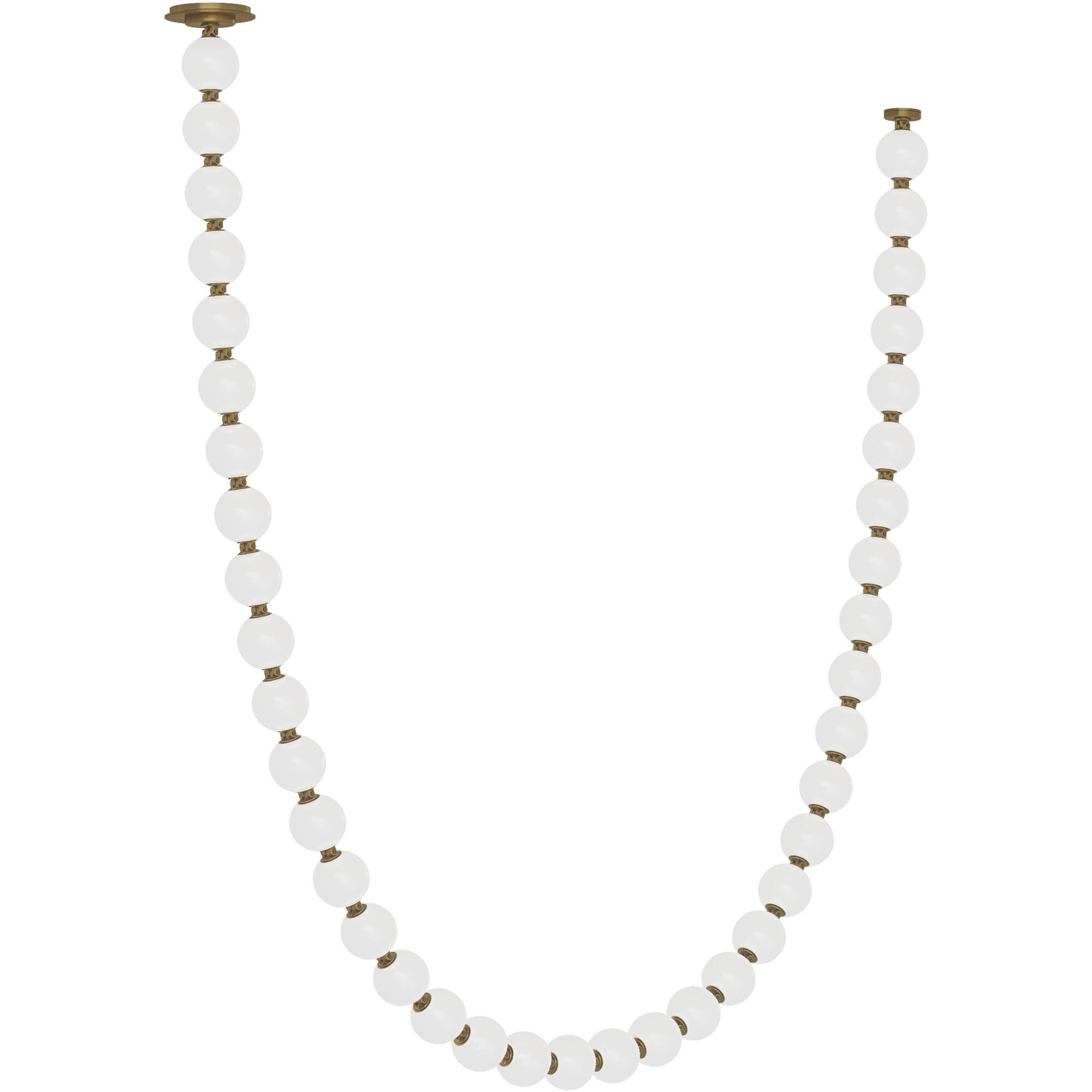 Sean Lavin Perle LED 2.8 inch Natural Brass Chandelier Ceiling Light in 3000K, Remote