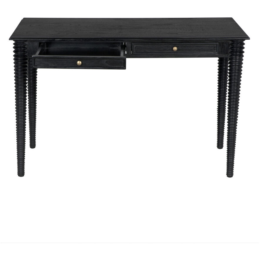 Leonardo 49 X 25 inch Charcoal Black Desk