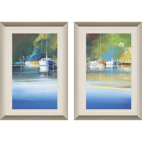 Waterside Collection Blue Framed Art