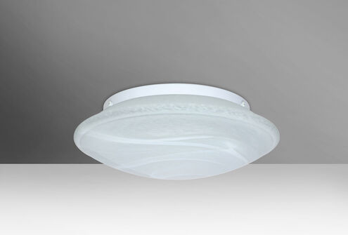 Sola 12 2 Light 13 inch Flush Mount Ceiling Light in Incandescent, Marble Glass