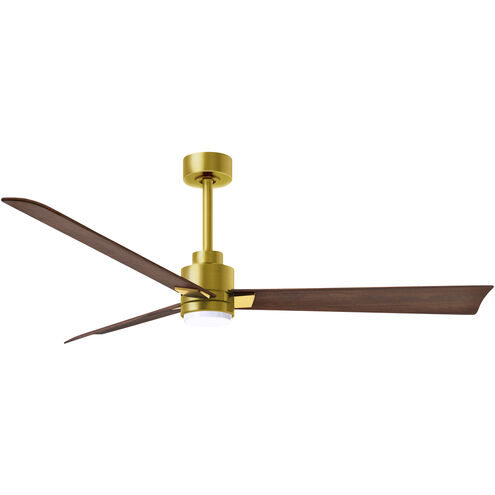 Atlas Alessandra-LK 56 inch Brushed Brass with Walnut Blades Indoor/Outdoor Ceiling Fan
