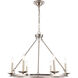 Maine 6 Light 26 inch Burnished Nickel Chandelier Ceiling Light