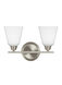 Parkfield 2 Light 14.63 inch Brushed Nickel Wall Bath Fixture Wall Light