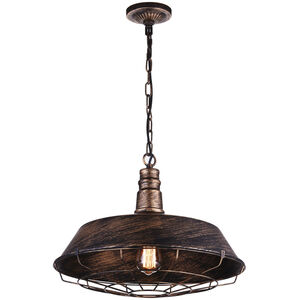 Morgan 1 Light 18 inch Antique Copper Down Pendant Ceiling Light in Antique Forged Copper