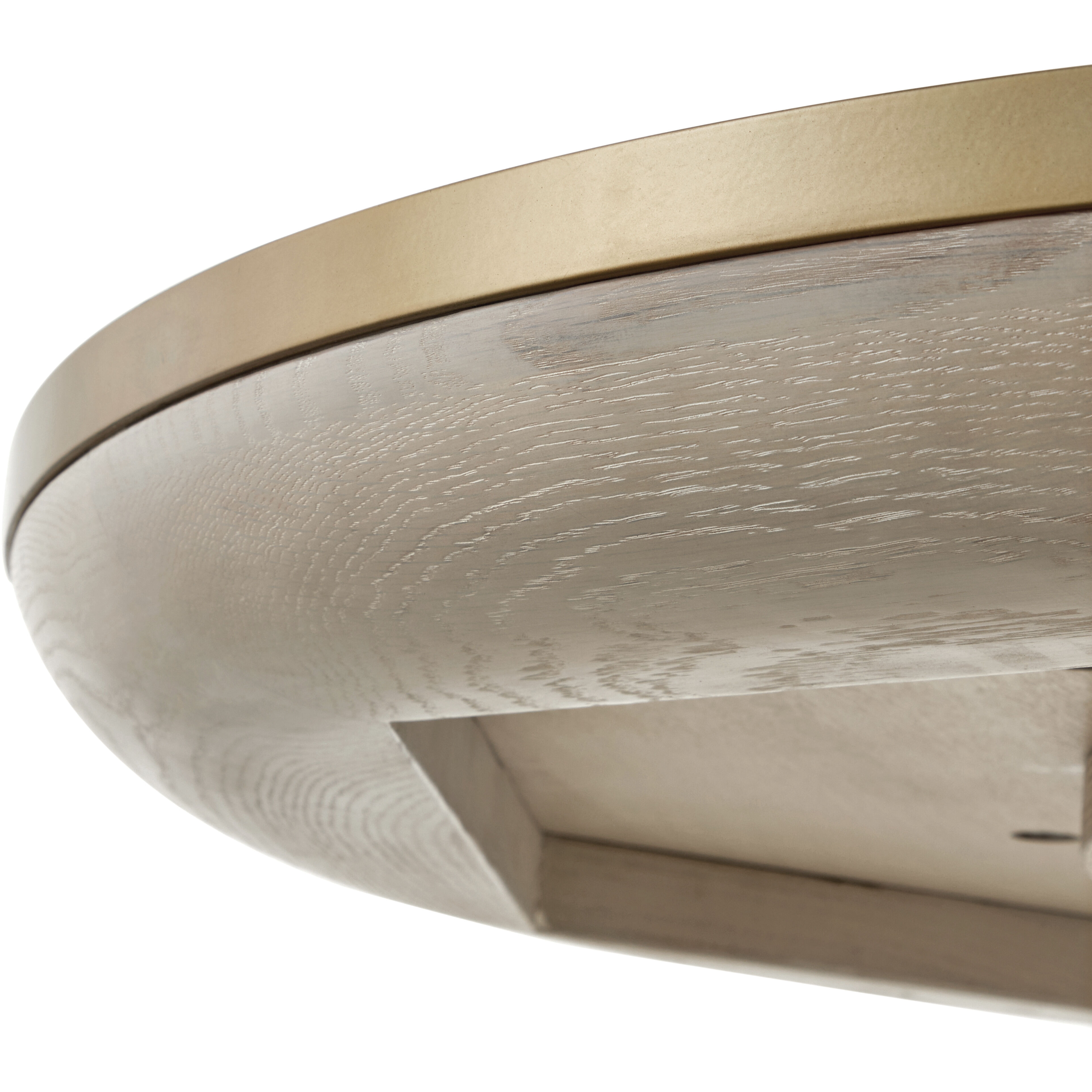 Cain 42 X 42 inch Cerused Light Natural and Antique Brass Coffee Table