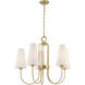 Wilkes 5 Light 30 inch Warm Brass Chandelier Ceiling Light