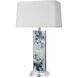 Everette 31 inch 100 watt Blue with Clear Table Lamp Portable Light