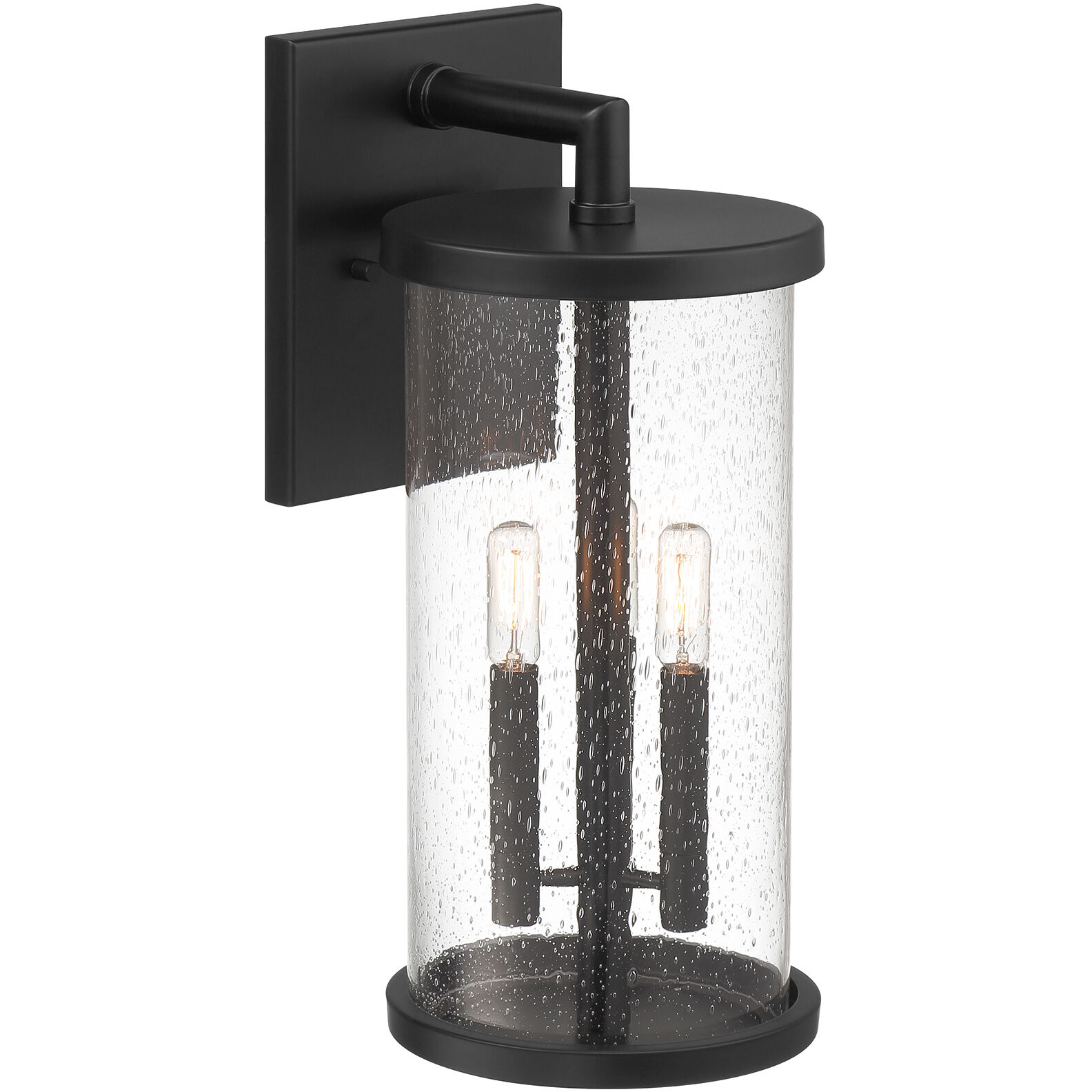 Otto 3 Light 18.75 inch Matte Black Exterior Wall Lantern