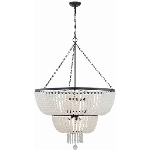 Rylee 12 Light 32 inch Matte Black Chandelier Ceiling Light
