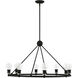 Lansdale 8 Light 34 inch Black with Brushed Nickel Accents Chandelier Ceiling Light