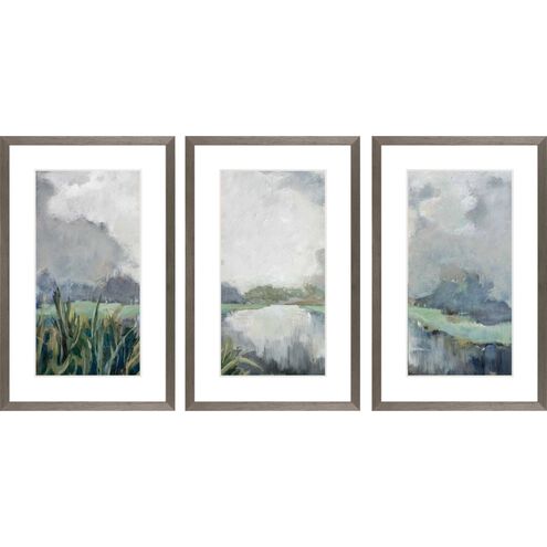Waterside Collection Brushed Silver Shadow Box Style Framed Art