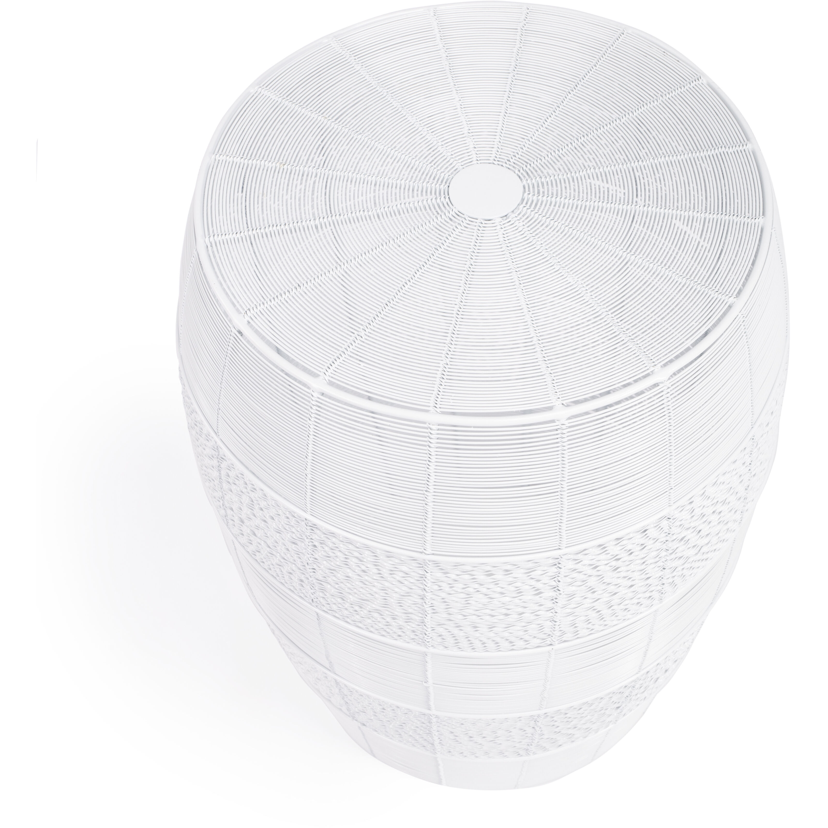 Bellarose White Metal End or Side Table