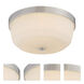 Laguna 3 Light 15 inch Brushed Nickel Flush Mount Ceiling Light