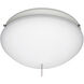 Low Profile 11 inch White Outdoor Fan Light Kit