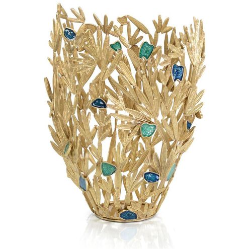 Embellished Frond 16 X 12 inch Vase