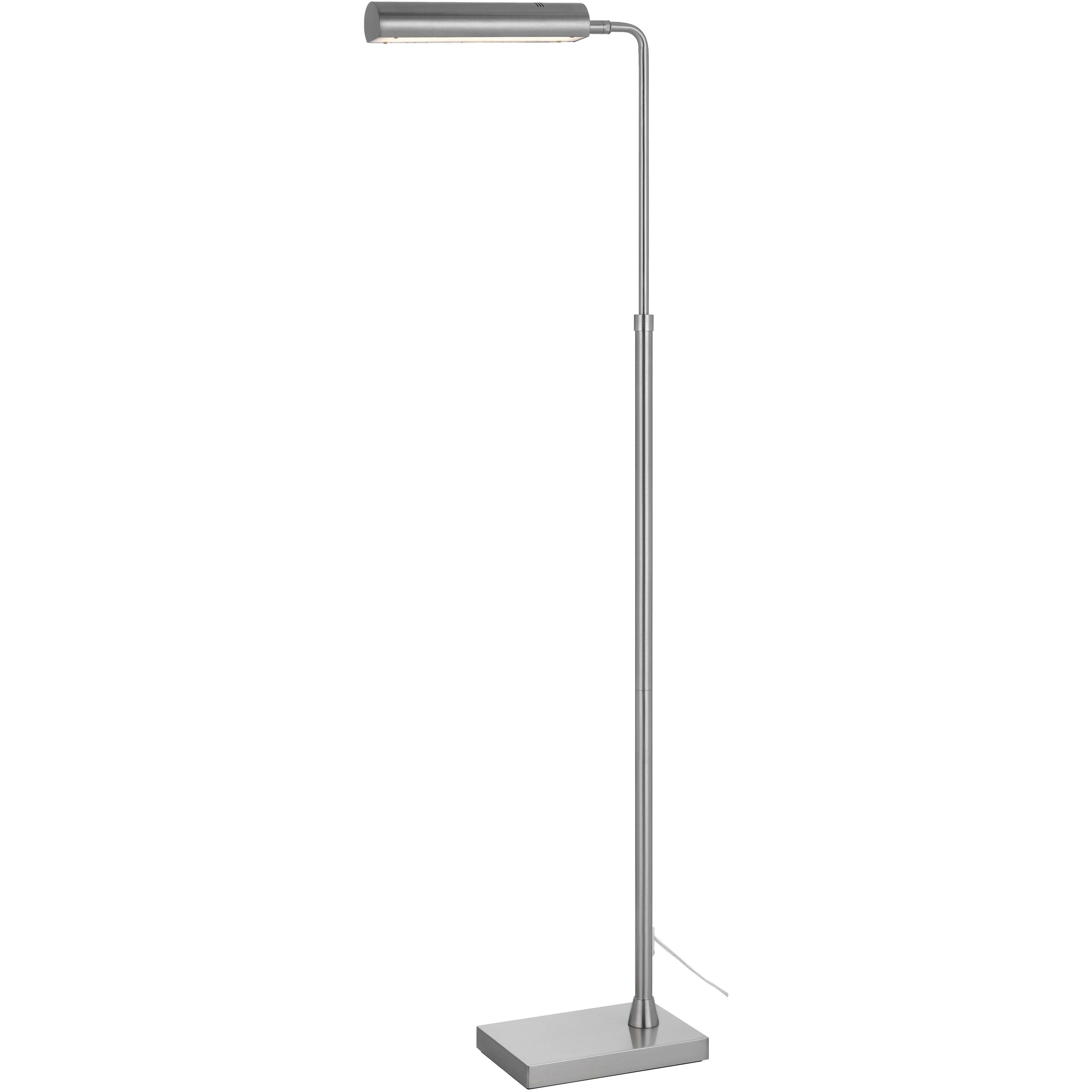Delray 44 inch 17.00 watt Brushed Steel Floor Lamp Portable Light