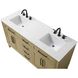 Virginia 60 X 35 inch Honey Brown Bathroom Vanity Cabinet