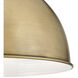 Argo LED 13 inch Heritage Brass Indoor Flush Mount Ceiling Light