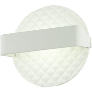 Quilted LED 7 inch Matte White ADA Wall Sconce Wall Light