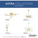 Astra 3 Light 18 inch Satin Brass Semi-Flush Mount Ceiling Light, Design Series