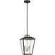 Drew & Jonathan Kennewick 2 Light 9 inch Antique Bronze Outdoor Pendant Lantern, Medium