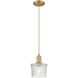 Arcadia Niagara 1 Light 6.5 inch Brushed Brass Mini Pendant Ceiling Light