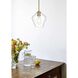 Gene 1 Light 8 inch Satin Gold Pendant Ceiling Light