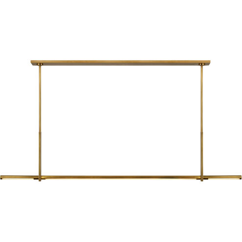 Kelly Wearstler Axis LED 59.5 inch Antique-Burnished Brass Linear Pendant Ceiling Light, Large