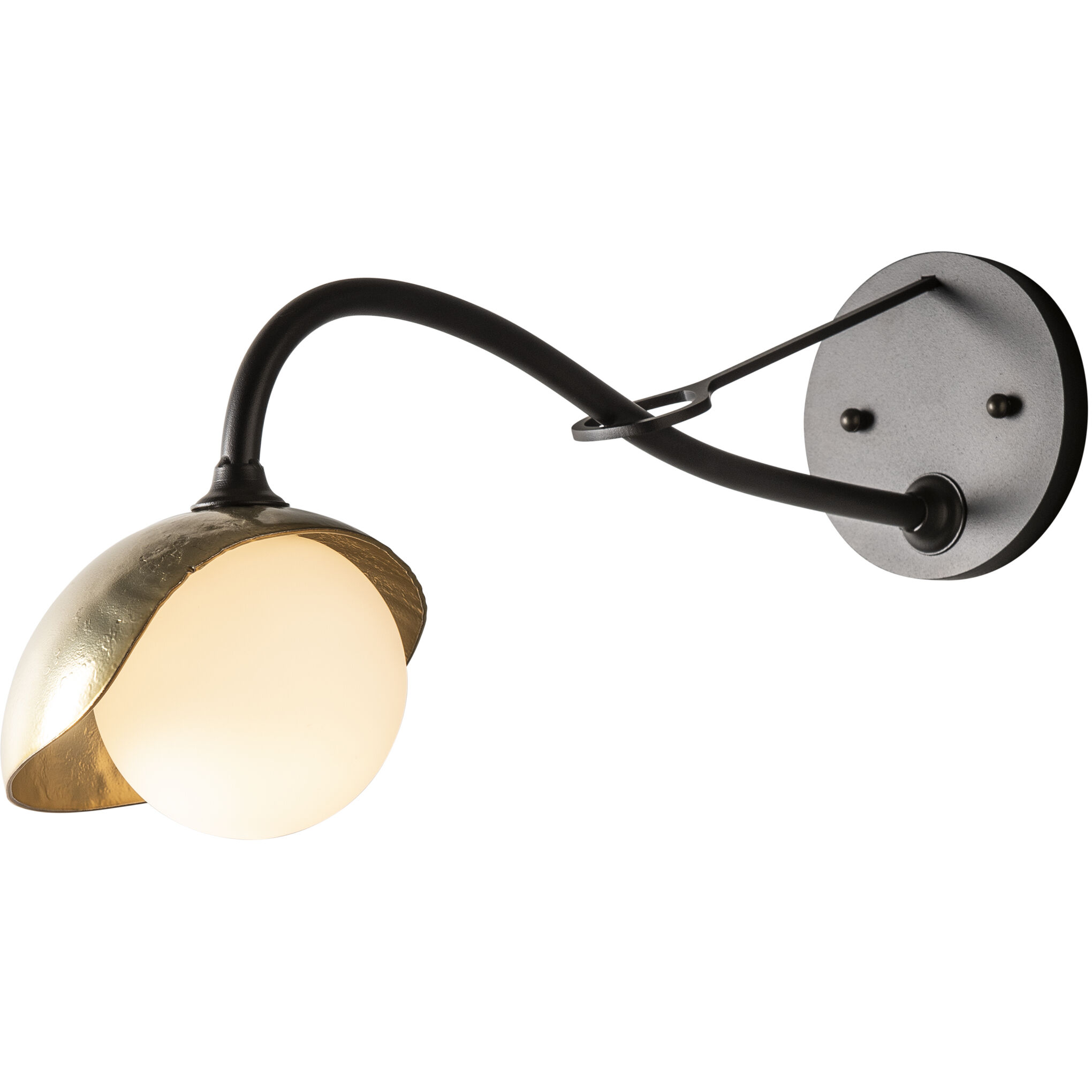 Brooklyn 1 Light 6 inch Black and Modern Brass Long-Arm Sconce Wall Light in Black/Modern Brass, Long-Arm