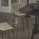 Nusa 39.5 inch Natural Rattan & Black Steel Bar Stool