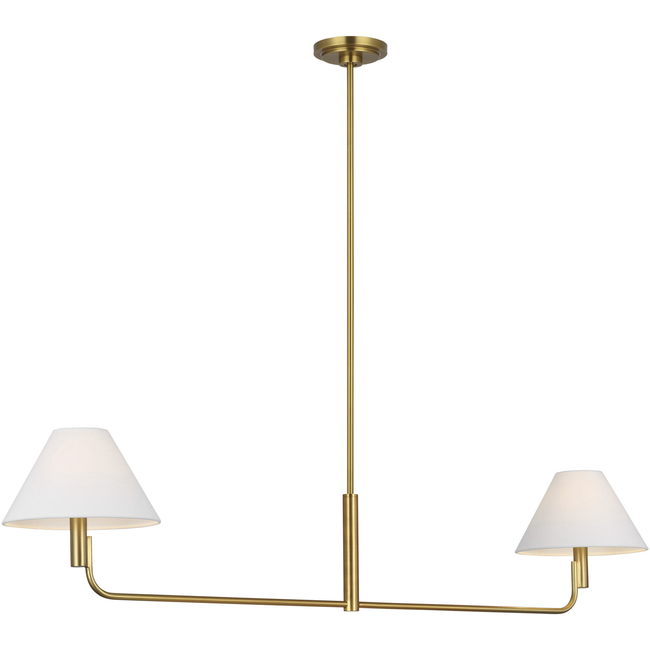 Sean Lavin Colfax 2 Light 54.5 inch Burnished Brass Linear Chandelier Ceiling Light