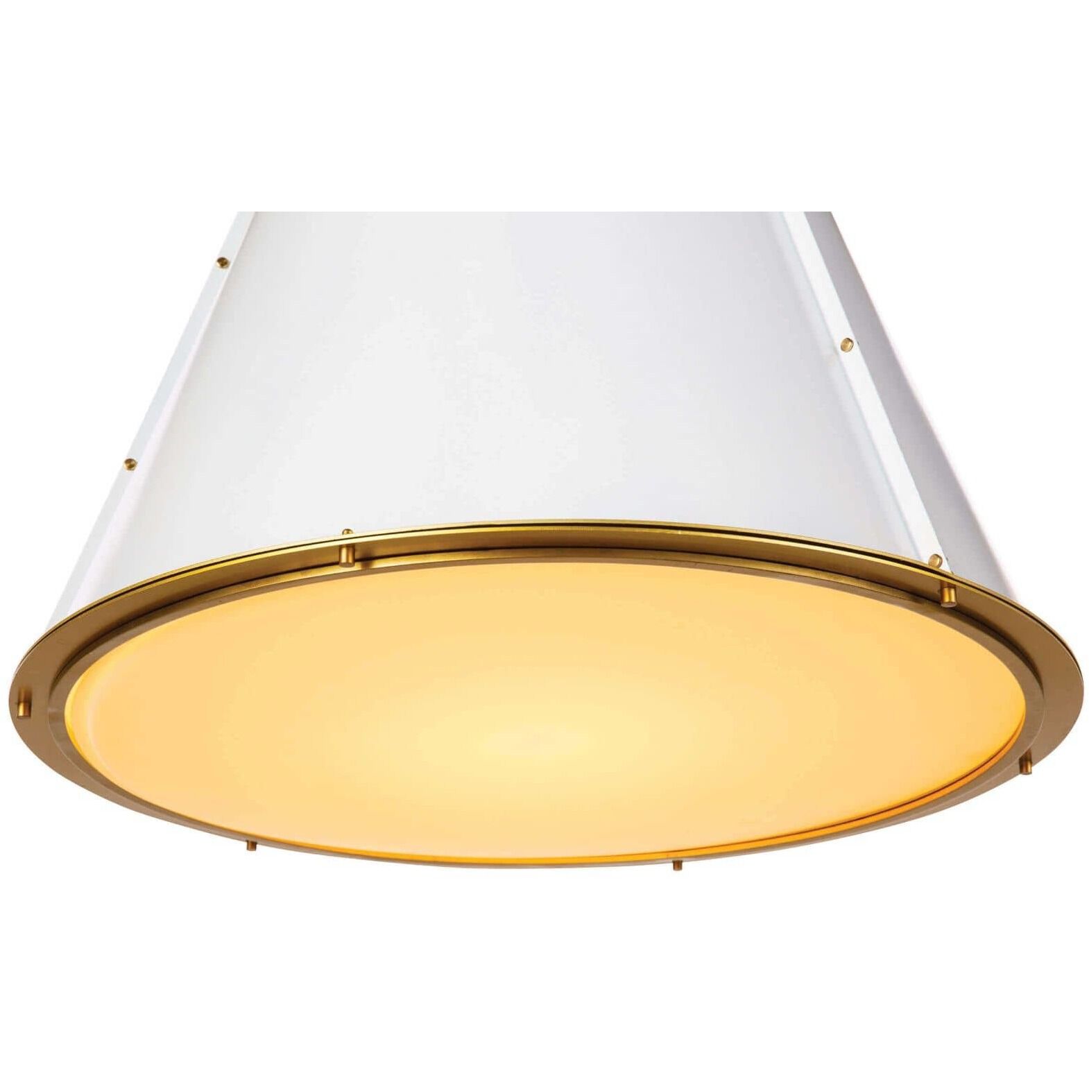 French Maid 3 Light 25.5 inch White and Natural Brass Chandelier Ceiling Light, Large