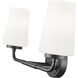 Montford 2 Light 16 inch Matte Black Bath Vanity Light Wall Light