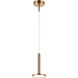 Extraterrestrial LED 5.88 inch Aged Gold Brass Pendant Ceiling Light