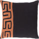 Nairobi 18 X 18 inch Burnt Orange and Black Throw Pillow