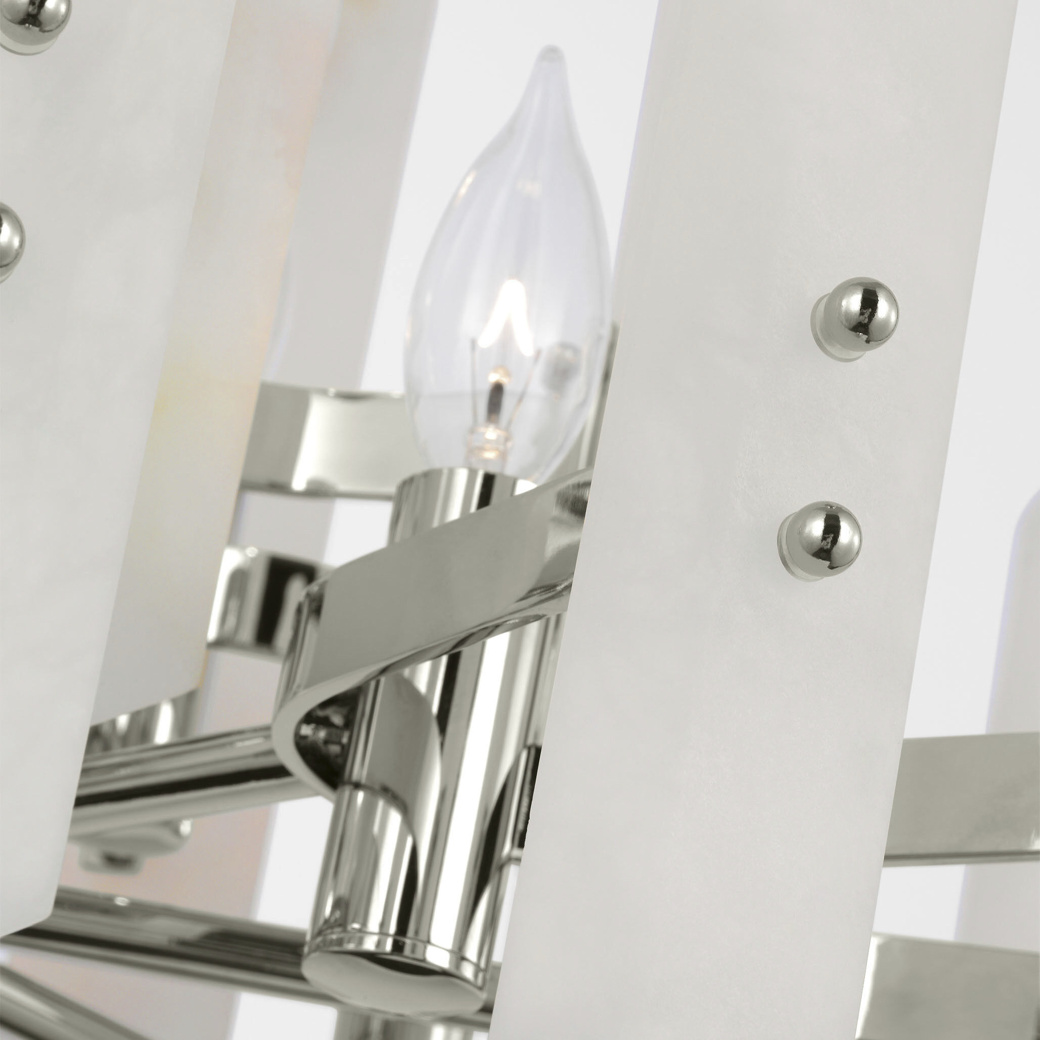 AERIN Bonnington 12 Light 24.25 inch Polished Nickel Chandelier Ceiling Light in Alabaster