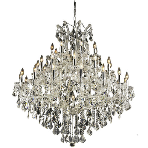 Maria Theresa 37 Light 44 inch Chrome Foyer Ceiling Light in Clear, Royal Cut