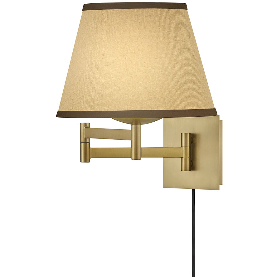Sonia Wall Mount Wall Light in Light Beige Fabric
