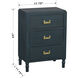 Samantha 25 X 17.75 inch Antique Navy and Antique Gold Nightstand