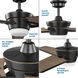 Kasota 56 inch Oil Rubbed Bronze with Tan Linen Blades Outdoor Ceiling Fan