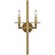 Kelly Wearstler Liaison 2 Light 9.5 inch Antique-Burnished Brass Double Sconce Wall Light in (None)