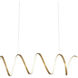 Synergy LED 41.75 inch Antique Brass Linear Pendant Ceiling Light