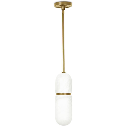 Salon LED 4.25 inch Natural Brass Pendant Ceiling Light