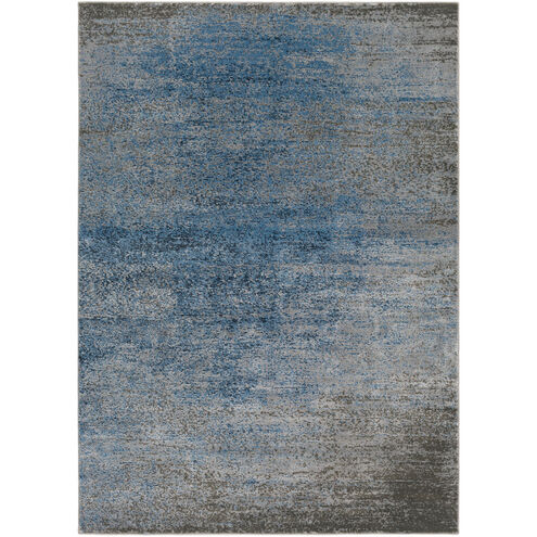 Haverford 87 X 63 inch Denim/Light Gray/Medium Gray/Dark Brown/Black Rugs, Polypropylene and Polyester