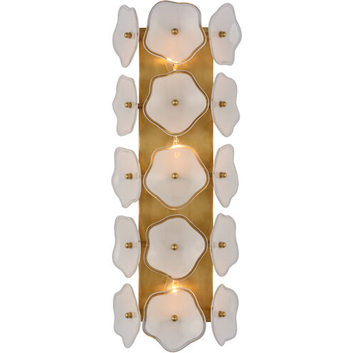kate spade new york Leighton LED 7.75 inch Soft Brass Sconce Wall Light in Cream Tinted Glass