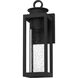 Donegal 1 Light 15 inch Matte Black Outdoor Wall Lantern, Medium