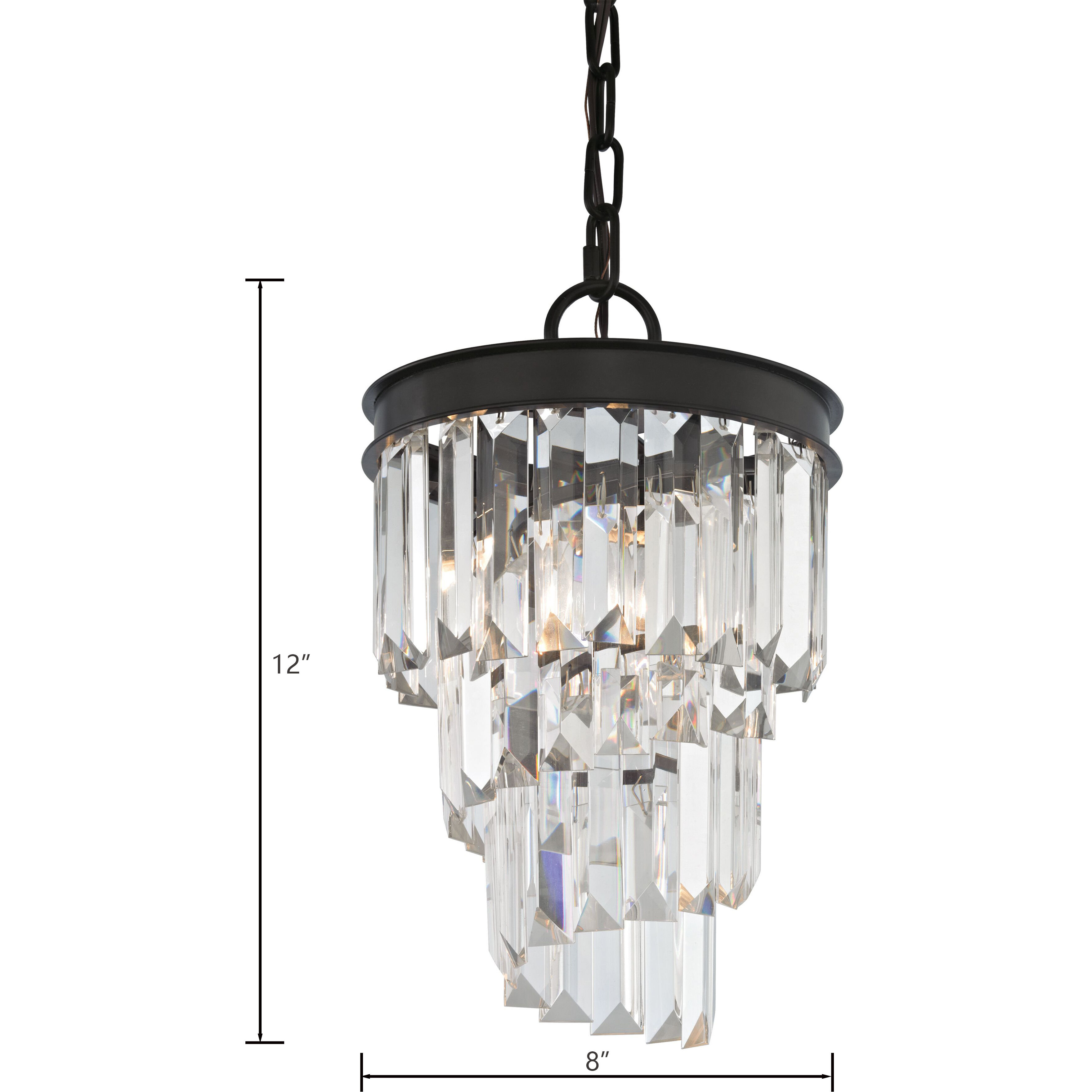 Palacial 1 Light 8 inch Oil Rubbed Bronze Mini Pendant Ceiling Light