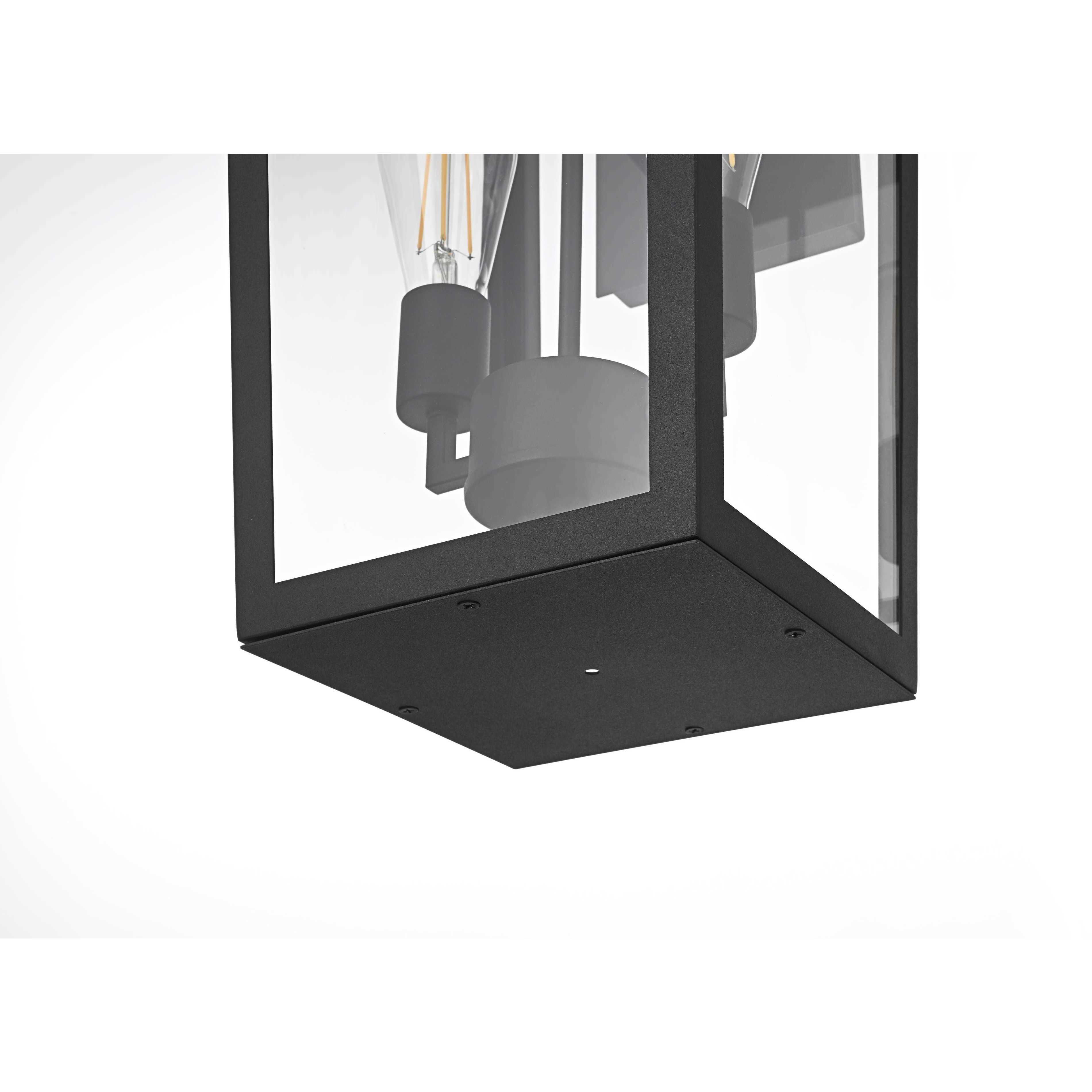 William 2 Light 24 inch Black Outdoor Wall Sconce