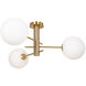 Aurelia LED 31.5 inch Brass Semi-Flush Mount Ceiling Light